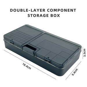 Boîte <span class=keywords><strong>de</strong></span> <span class=keywords><strong>rangement</strong></span> à double couche pour la réparation <span class=keywords><strong>de</strong></span> téléphones portables, composants électroniques, vis, accessoires, <span class=keywords><strong>outils</strong></span> manuels, bricolage - Product Image 2