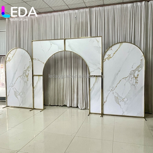 LEDA Stainless Steel Wedding <b>Backdrop</b> <b>Stand</b> Gold Arch <b>Backdrop</b> For Wedding Event Party Stage Decor - Product Image 6