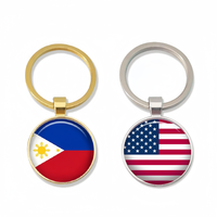 Vente en gros d'usine : Porte-clés en alliage de zinc métallique, personnalisés avec logo drapeau national 2D 3D, porte-clés émaillés sur mesure