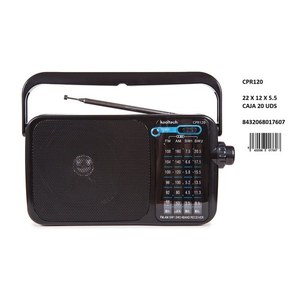 Radio portable Kooltech CPR120 FM AM SW1 SW2 22x12x5.5cm Alimentée par batterie rechargeable - Product Image 1
