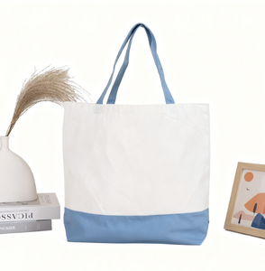 Bolsa de compras de lona personalizable de alta calidad con logotipo impreso, bolsa de viaje de algodón. - Product Image 6