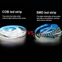 Bande LED COB USB DC5V en gros, blanc froid 6000K, 8MM, flexible, CRI90, IP20, contrôle tactile et par application, garantie 3 ans