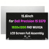 Layar LED LCD 15.6 inci untuk Dell Precision 15 5570 Rakitan Layar Non-Touch Lengkap 1920x1200 Pengganti Warna Perak