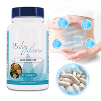 Détoxification Intestinale Avancée en 15 Jours : Soutien Naturel pour la Santé Intestinale des Adultes - 30 Capsules