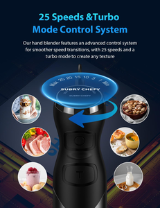 Electric Food Mixer Kitchen Hand Blender Egg Beater <b>Vegetable</b> <b>Stand</b> Blend Stainless Steel Blade - Product Image 4