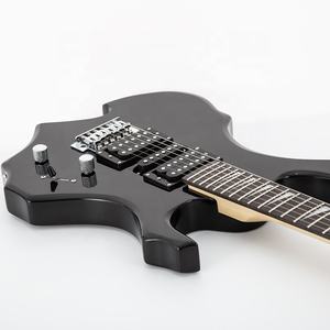 Электрогитара 6-струнная, черная, с звукоснимателями <span class=keywords><strong>HSH</strong></span>, прямые поставки с завода, тонкая обработка, OEM, на заказ, 39 дюймов - Product Image 4