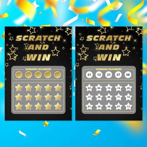 Rubbel karten hersteller mit Gold beschichtung Kunden spezifisch gewinnende Größen und Prozesse Kostenloses Design mit Siebdruck - Product Image 4