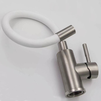 Robinet en silicone blanc très vendu OEM Zhejiang, coude pivotant à 360 degrés, mélangeur d'évier flexible, mitigeur, options multicolores