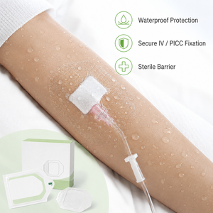 Pansement adhésif médical transparent en PU, stérile, imperméable, désinfectant à l'ozone, pour fixation de canule IV, plâtre jetable pour perfusion - Product Image 3