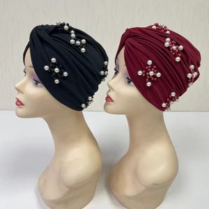 MH-1211 Nouveau Design Hijab Turban pour Femmes avec Perles - Polyester Extensible Taille Unique pour Sport, Plage, <span class=keywords><strong>Cyclisme</strong></span>, Pêche et Usage Quotidien - Product Image 2