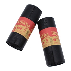 Sacs poubelles biodégradables en plastique avec cordon de serrage, sacs poubelles robustes en gros, emballages pour déchets, sacs poubelles en plastique en rouleau - Product Image 2