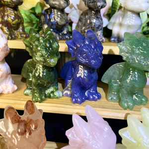 Oferta Especial: Artesanía de Cristal Natural Pulido, Feng Shui, Mezcla de Materiales, Animales Tallados en Cuarzo, Dragón de Ópalo para Decoración - Product Image 5