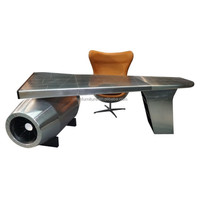 Meubles d'aviation de loft industriel en Aluminium poli à la main, bureau d'aile de direction d'avion d'aviateur sur mesure à vendre