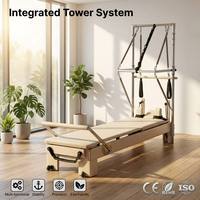 Reformer de Pilates de Madera de Arce con Media Torre para Uso Comercial en Estudio