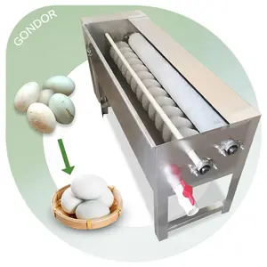 Dry Row Electric Wash Machine Roller Spool Single Row Stainless Steel Egg Washer and Packer to Clean Egg