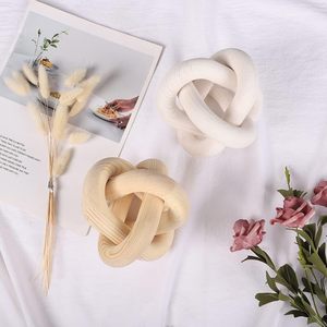 Decorazione in Legno Intagliato Boho <span class=keywords><strong>Moderno</strong></span> Stile Fattoria Rustica con Catena a Nodi per Tavolino da Caffè Ingresso Mensola - Product Image 6