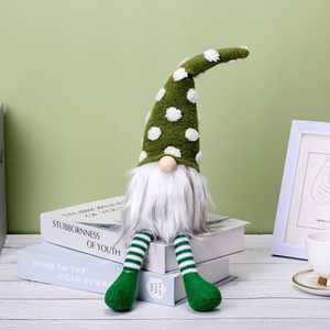 Nordic Rudolph Reindeer Faceless Felt Handmade Doll Christmas Tree Decoration Polka Dots Long Legs Festive Holiday Ornament - Product Image 2