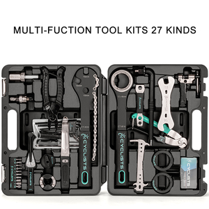 Outils de Réparation de Vélo Cyclistes 27 en 1, Multitool pour Cyclisme, Clé à Chaîne, Pédale, Boîtier de Pédalier, Clé Allen, <span class=keywords><strong>Kit</strong></span> de Réparation Vélo CT-K02 - Product Image 3