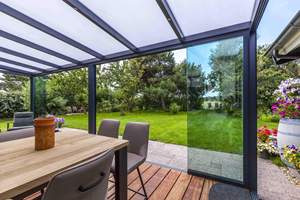 Portes coulissantes et empilables en aluminium de style européen pour patio et véranda, économie d'énergie, <span class=keywords><strong>RAL</strong></span> Noir Blanc <span class=keywords><strong>Anthracite</strong></span> - Product Image 6