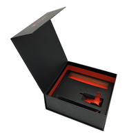 Boîte d'emballage magnétique rigide noir mat, boîte en carton rigide personnalisée pour accessoires de voiture et instruments de précision