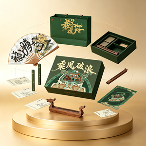 Coffret Cadeau <span class=keywords><strong>Bateau</strong></span> Dragon du Zhejiang Ride the Wind - Papier Sérigraphié Design Créatif Produit Promotionnel de Bureau - Product Image 5