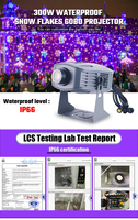 Projecteur de Gobo IP66 300W Étanche à Flocons de Neige, Rotatif, pour Extérieur et Noël