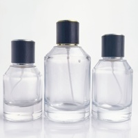 Bouteille de parfum en verre en gros peut être personnalisé 30ml 50ml 100ml bouteille de parfum vide ronde avec couvercle XY-12