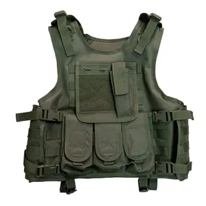 Green Black Plate Carrier Ballistic armor Combat Jacket Tactical Uniform Vest with Molle Fabric