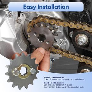 Pignon avant de moteur de moto de haute qualité 428 15T 17mm pour ATV <span class=keywords><strong>Quad</strong></span> chinois 50cc/70cc/110cc/<span class=keywords><strong>125cc</strong></span>/140cc/160cc Sunl/Lifan - Product Image 5