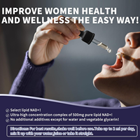 Bioby 500mg, Gotas Liposomales de NAD+ para Mujeres, Marca Privada OEM, Antienvejecimiento, Regeneración Celular, Apoyo al Metabolismo Energético, 60ml