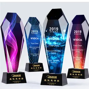Honor Of Crystal K9 Blank Crystal Trophy UV Printing Customized Champion Crystal Award Trophy