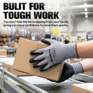 Перчатки рабочие 13G из нейлона и спандекса с нитриловым покрытием, сенсорные, противоскользящие, износостойкие, защитные, для промышленного использования, 12 пар - Product Image 4