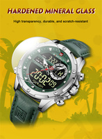 Jam Tangan NAVIFORCE 9208 SGNGN Mewah Bercahaya untuk Pria LCD Digital Logo Kustom Quartz Analog Grosir
