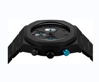 Montre-bracelet multifonction chronographe VD53 à mouvement à quartz, cadran couleur arabe personnalisé, en polycarbonate mat huilé pour homme