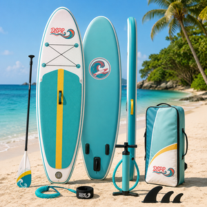 Planche de <span class=keywords><strong>paddle</strong></span> gonflable sur mesure d'usine OEM 10'6" 6 <span class=keywords><strong>pouces</strong></span> d'épaisseur en PVC Drop Stitch, faible MOQ, logo personnalisé, vente en gros - Product Image 1