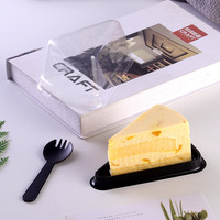 Boîtes à pain jetables en plastique transparent de qualité alimentaire avec couvercles hauts, mini-boîtes à gâteaux, boîtes à tranches de tiramisu, contenants cadeaux pour desserts