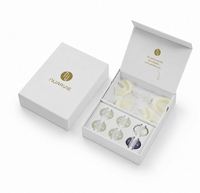 Boîte de rangement personnalisée pour aligneurs dentaires, emballage rigide magnétique en carton avec séparateur en papier et plateau en plastique