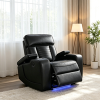 Fauteuil inclinable électrique moderne extensible en cuir PU blanc de luxe, design traditionnel, pour salon et hôtel