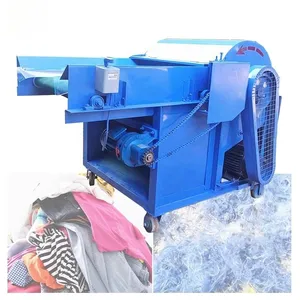 Mesin pembuka katun kain poliester otomatis mesin daur ulang limbah pakaian tekstil