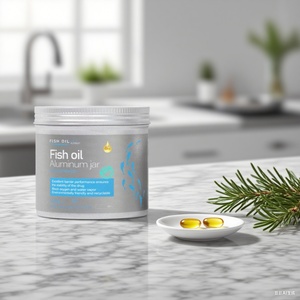 Air-tight Aluminum Tin Eco-Friendly Metal Can with Custom Logo Aluminum <b>Container</b> for Fish Oil Capsules - Product Image 1