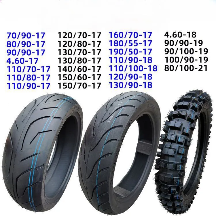 도매 맞춤 타이어 오토바이 여러 모델 크기 17 인치 2.75-18 90/90-18 110 90 16