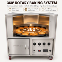 Four à tandoor rotatif commercial électrique au GPL/GNL pour la cuisson de pains plats : Naan, Chapati, Roti arabe et Pita libanais