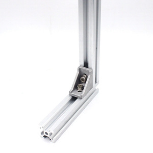 European Standard Industrial Aluminum Alloy Profile Accessories 1515 1720 Angle <b>Bracket</b> Connector Screw Nut Set for Profiles - Product Image 2