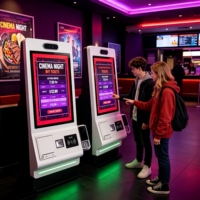 Kiosque de commande en libre-service de 27 pouces, système Android Windows, écran tactile avec caméra, imprimante de tickets pour la restauration rapide et les aéroports