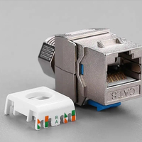 Promotion : Connecteur réseau Keystone RJ45 Cat6a UTP anti-interférence, accessoires durables pour la terminaison de câbles Ethernet