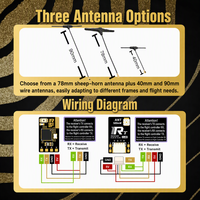 Récepteur RATE ELRS 2.4G PRO pour drones FPV, avions à voilure fixe et accessoires pour modèles réduits d'avions