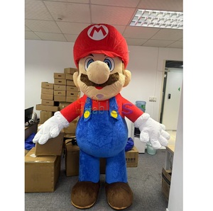 Funny 2m 2.6m Inflatable Mascot <strong>Costume</strong> Cartoon Character Super <strong>Mario</strong> Luigi Mascot Cosplay Suit for <strong>Adults</strong> - Product Image 1