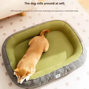 Winter Warme Hundematte Schlafbett Abnehmbar Waschbar Universell Passend für Große Mittlere Kleine Hunde Hundehütte Haustierbett Ohne Montage - Product Image 3