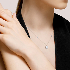 Joyería fina, collar con colgante de moissanita VVS GRA con corte de corazón, relleno de oro de 14k, regalo del Día de San Valentín, el mejor regalo para novia. - Product Image 3