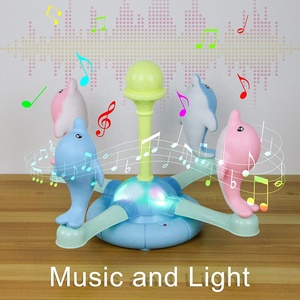 Jouets de lancer pour sports de plein air et d'intérieur, <span class=keywords><strong>jeu</strong></span> de lancer de cerceaux de dauphin rotatif électrique avec musique lumineuse pour enfants avec 8 anneaux - Product Image 3